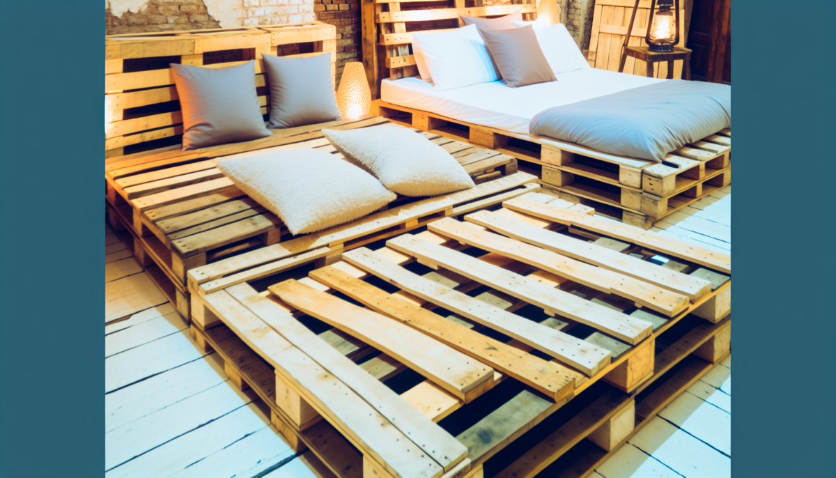 Materialien und Werkzeuge für ein Palettenbett