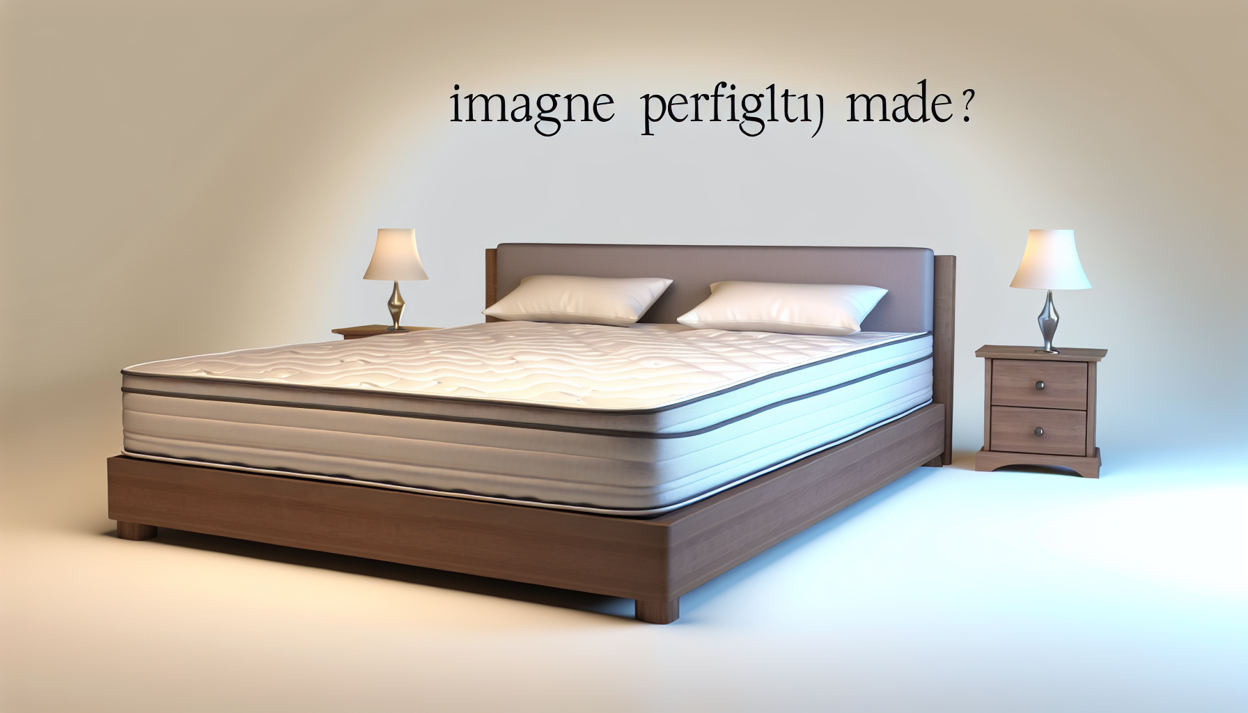 Stellen Sie sich ein perfekt gestaltetes Boxspringbett vor, bereit fÃ¼r eine erholsame Nachtruhe. Es zeichnet sich durch sein hohes Profil und einen stabilen Rahmen aus, der eine flexible, bequeme Matratze stÃ¼tzt. Das Boxspringbett verfÃ¼gt Ã¼ber ein weiches und einladendes BettwÃ¤sche-Set, einschlieÃŸlich plÃ¼schiger Kissen und einer warmen Decke. Abgerundet wird das Erscheinungsbild durch das Kopf- und FuÃŸteil, die ein sauberes, klassisches Design zeigen. Die Szene ist perfekt beleuchtet und hebt das Bett als einladend und komfortabel hervor, einen idealen Ort fÃ¼r Entspannung und Schlaf.